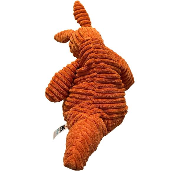 Jellycat Cordy Roy Aardvark Stuffed Animal Orange Corduroy Plush - Picture 5 of 6